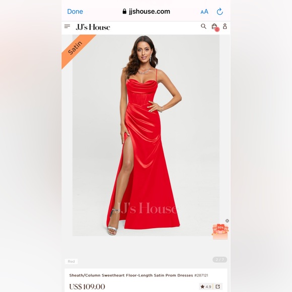 Red Formal Dress - Picture 7 of 7